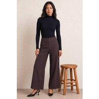 Roman Women's Petite Stripe Stretch Trouser in Chocolate | Size: 8