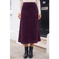 Roman Women's Petite Jacquard Stretch Skirt in Wine | Size: 12