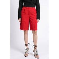 Pucka Women's High-Waist Wide-Leg Tailored Shorts in Red | Size: Medium