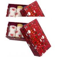 Vellin Women's Berry Sweet 3 Pack Bamboo Socks with Optional Gift Box in Red