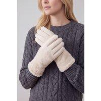 Vellin Women's Women's Soft Faux Fur Touchscreen Gloves in Cream