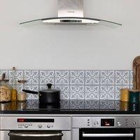 Wallpops Zion Self Adhesive Vinyl Wall Tiles Pack of 12 (0.28sqm) in Grey | Size: 152mm x 152mm