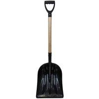 Faithfull Plastic Debris Shovel Wood Handle in Black