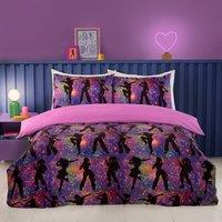 Rapport Home Dream Pop Microfibre Reversible Duvet Cover Set with Pillowcases in Pink | Size: Single