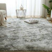 AKA Silver Grey Soft Shaggy Rug, Fluffy Tie-Dye Carpet, 120 x 170cm | Size: 120 cm x 170 cm