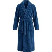 MODISHION Women's Shawl Collar Dressing Gown with Self-Tie Waist Belt in Dark Blue | Size: XL