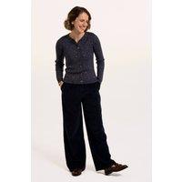 Brakeburn Women's Ida Rib Sparkle Stitch Cardigan in Navy | Size: 10