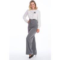 Banned Retro Women's Girl Boss Trouser-Grey in Grey | Size: Large