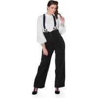 Banned Retro Women's Girl Boss Trouser-Black in Black | Size: 2XL