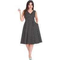 Banned Retro Women's Summer Of Spots Dress-Black in Black | Size: Large