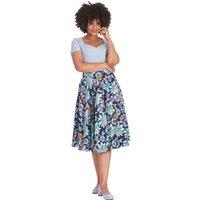 Banned Retro Women's Summer Bee Swing Skirt-Navy in Navy | Size: Large