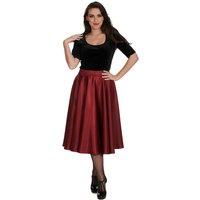 Banned Retro Women's Hazel Satin Sparkle Skirt-Red in Red | Size: Small
