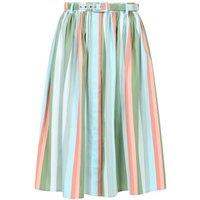 Banned Retro Women's Mila Lollipop Stripes Swing Skirt-Multicolor | Size: XL