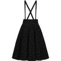 Banned Retro Women's Cecilia Halloween Suspender Skirt-Black in Black | Size: Medium