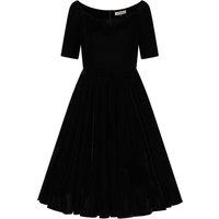 Banned Retro Women's Amalia Swing Dress-Black in Black | Size: Medium