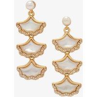 Uchi & Soto Women's Gingko Gold Shell Earrings