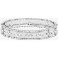 Uchi & Soto Women's Kinmokusei Silver Bead Floral Bangle | Size: Standard
