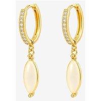 Uchi & Soto Women's Nekomeishi Cream Cats Eye Earrings | Size: Standard