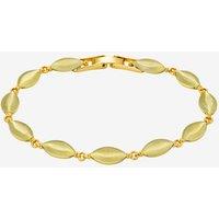 Uchi & Soto Women's Nekomeishi Green Cats Eye Bracelet in Gold | Size: 19 cm