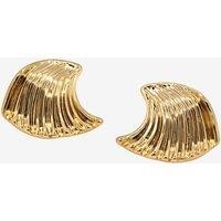 Uchi & Soto Women's Nami Gold Wave Large Stud Earrings