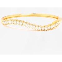 Uchi & Soto Women's Nami Gold Stone Wave Bangle | Size: 6.8 cm