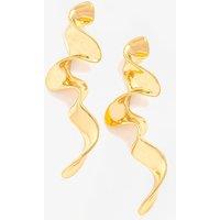 Uchi & Soto Women's Nami Gold Long Wave Earrings