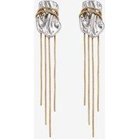Uchi & Soto Women's Nami Mixed Metals Chain Tassel Earrings in Silver