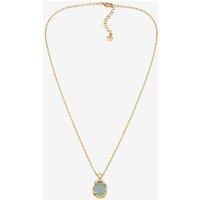 Uchi & Soto Women's Enso Aqua Stone Necklace in Gold