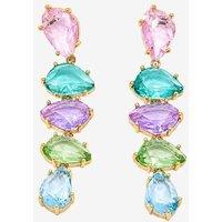 Uchi & Soto Women's Hanabi Mixed Stone Drop Earrings in Lilac