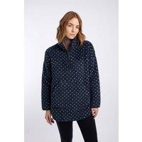 Weird Fish Women's Pikard 1/4 Zip Printed Cosy Fleece in Mid Blue | Size: 10