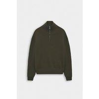 Giesto Men's Cotton Sweater in Olive | Size: Medium