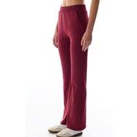 Penti Women's Ribana Detail Flare Sweatpants in Burgundy | Size: XS