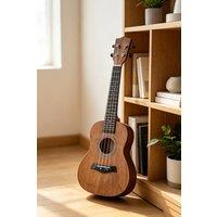 Living and Home 23 Inch Ukulele Starter Set for Gift in Brown