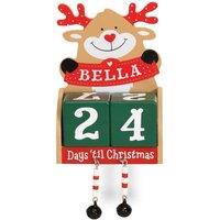 History & Heraldry Pre-personalised Wood Advent Block Calendar - Over 80 Titles - Bella in Brown