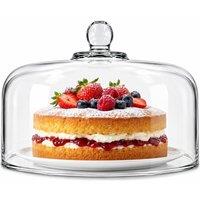 Chabrias Ltd Anchor Hocking 28.5cm Heavyweight Glass Cake Dome Cloche Cover Lid in Clear