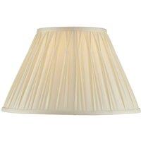 Loops Tapered Cylinder Lamp Shade - Ivory Silk - 60W E27 or B22 - Living Room - e10069