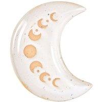 KDMD 12cm Moon Phase Crescent Ceramic Trinket Tray in White