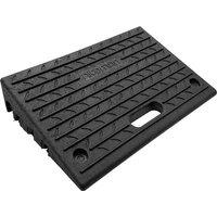 Nicoman 1 x Rubber Kerb Ramp for Home & Industrial Use, Fixings Included in Black