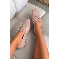 Love Lemonade Women's Sparkly Flat Faux Suede Classic Loafers in Baby Pink | Size: 7