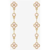 Uchi & Soto Women's Kinmokusei Rose White Drop Earrings in Pink
