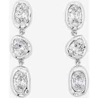 Uchi & Soto Women's Enso Layered Silver Stone Earrings