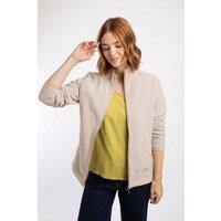 Weird Fish Women's Cherry Textured Full Zip Fleece in Cream | Size: 18