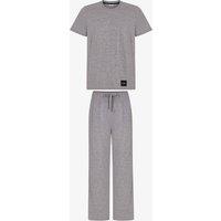 Penti Men's Cloud Short Sleeve Pajama Set in Grey | Size: Large