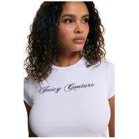 Juicy Couture Women's Script Baby Tee in White | Size: XL