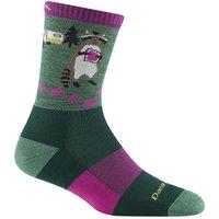 Darn Tough Vermont Women's Merino Wool Animal Patterned Hiking Boot Socks in Green | Size: Medium