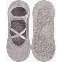 Penti Women's Cross No-Show Socks in Light Grey | Size: 39-41