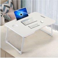 Living and Home Foldable Laptop Table in White