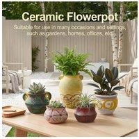 Garden Sanctuary 5-Piece Ceramic Plant Pot