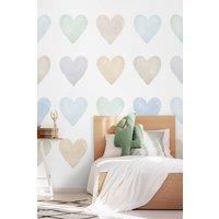 Origin Murals Colour My Heart Neutral Duck Egg - 3 Drop Repeatable Wall Mural in Blue