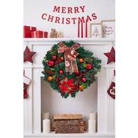 Living and Home Artificial Christmas Wreath for Front Door in Green